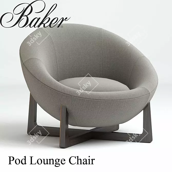 Barbara Barry Baker Pod Lounge Chair 3D model image 1