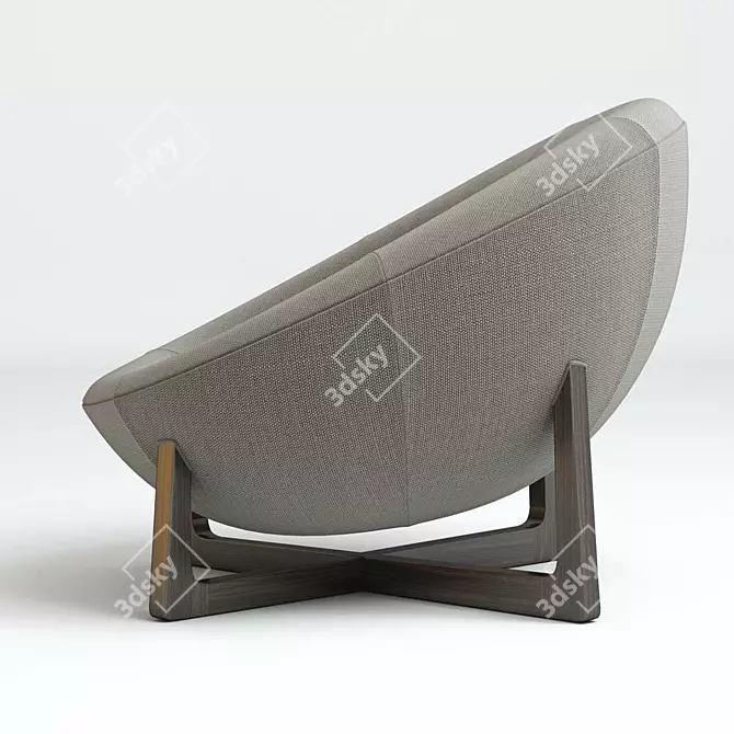 Barbara Barry Baker Pod Lounge Chair 3D model image 2