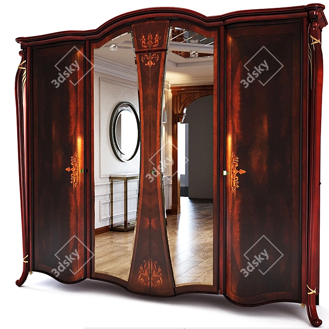 Mirrored Cabinet by Signorini & Coco 3D model image 1