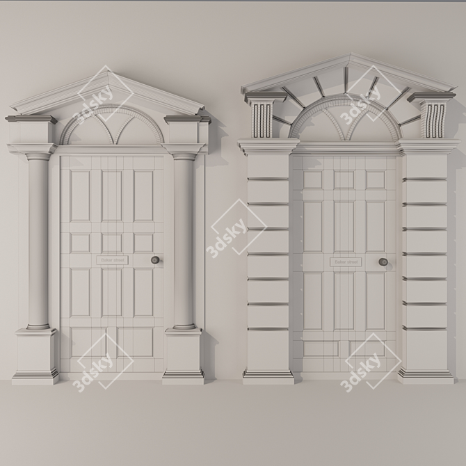 3D Max & FBX Front Door Models 3D model image 3