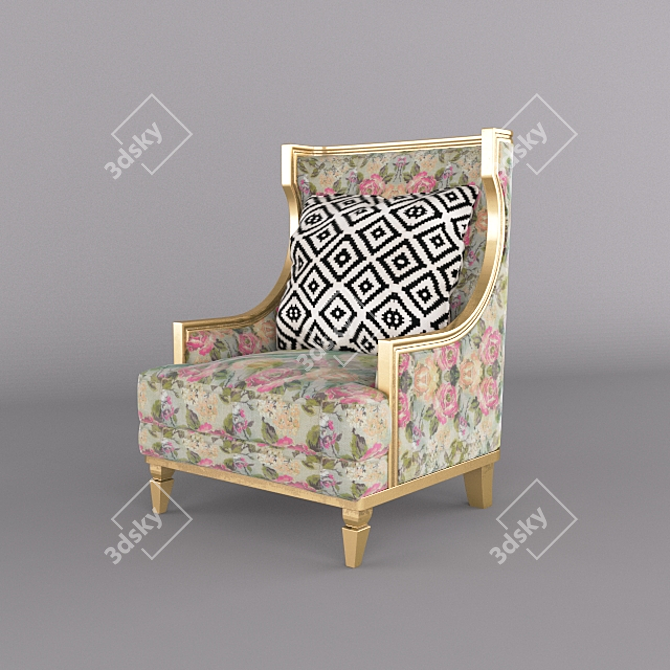 Elegant Merit Mobilya Como Chair. 3D model image 2