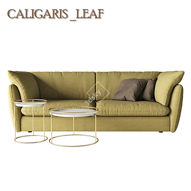 Sleek Calligaris Leaf Coffee Table 3D model image 1