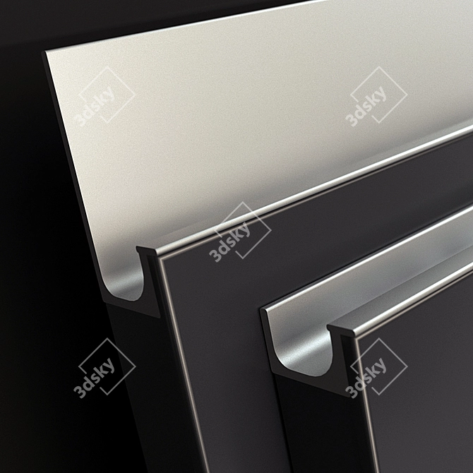 Sleek and Seamless Integrated Handle Facades 3D model image 3