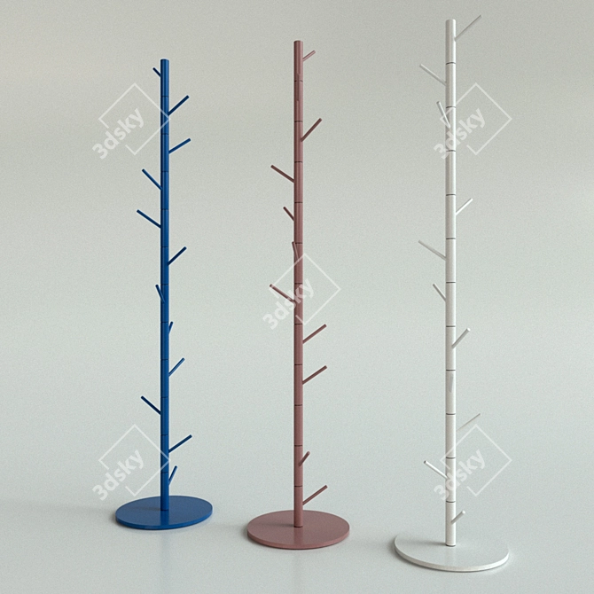 Adjustable Metal Coat Hangers 3D model image 2