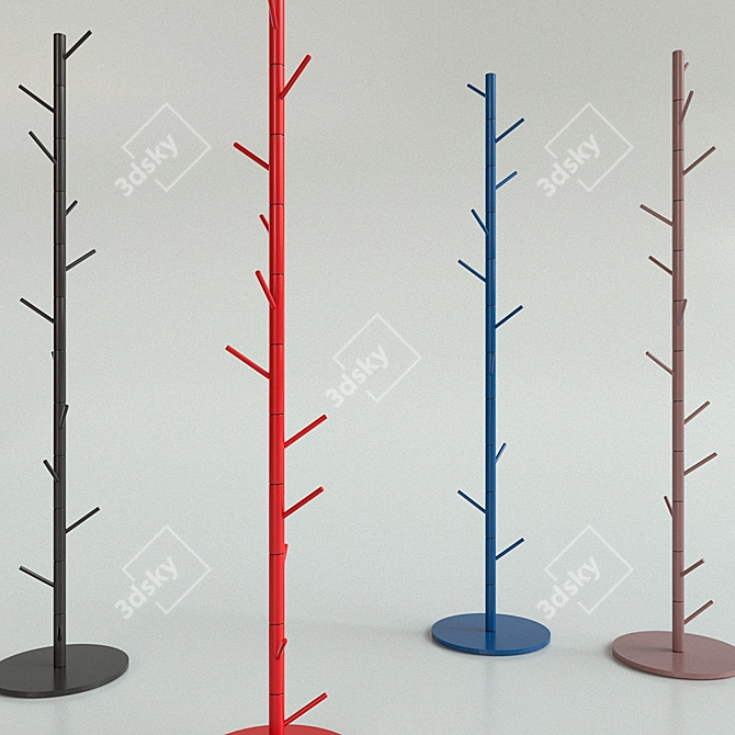 Adjustable Metal Coat Hangers 3D model image 3