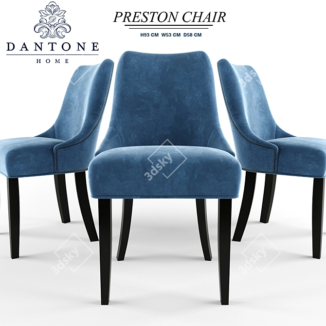 Sleek & Stylish Preston Chair 3D model image 1