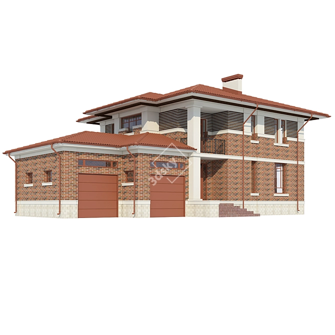 Modern Private House Design 3D model image 1