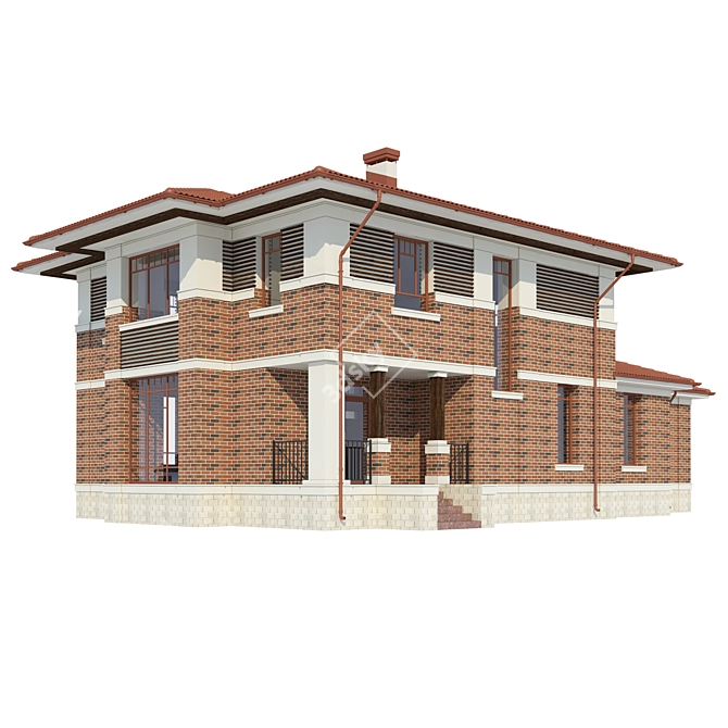 Modern Private House Design 3D model image 2