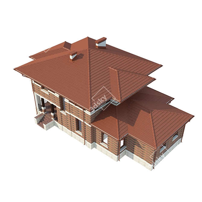 Modern Private House Design 3D model image 3