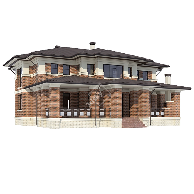 Modern Private House Design 3D model image 2