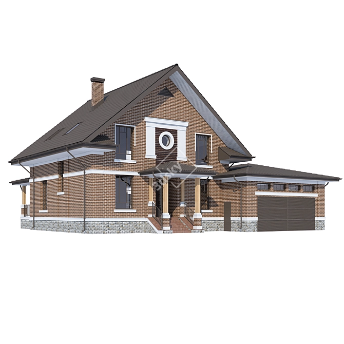 Modern Private House Design 3D model image 1