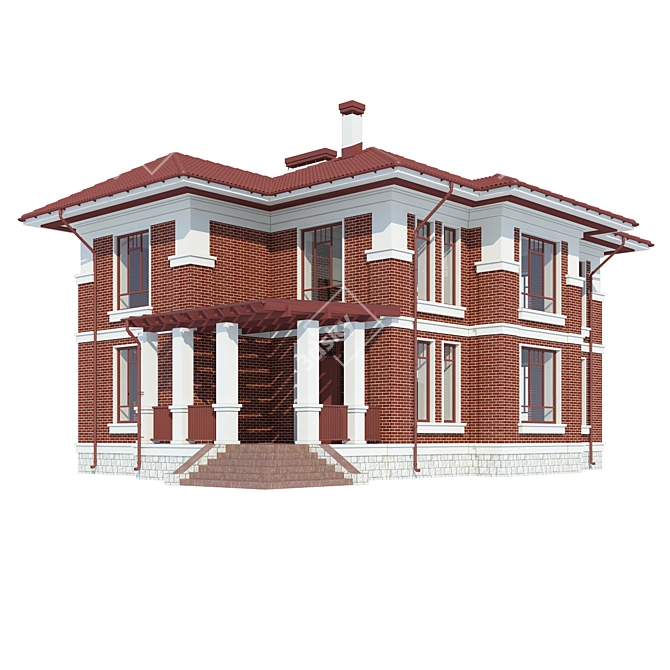 Modern Private House Design 3D model image 1