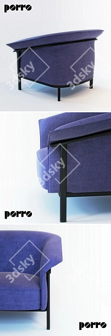 Sleek Comfort: Kite Chair by Porro 3D model image 2