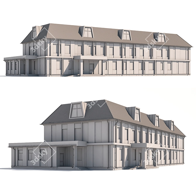 Modern Creative House Building 3D model image 3