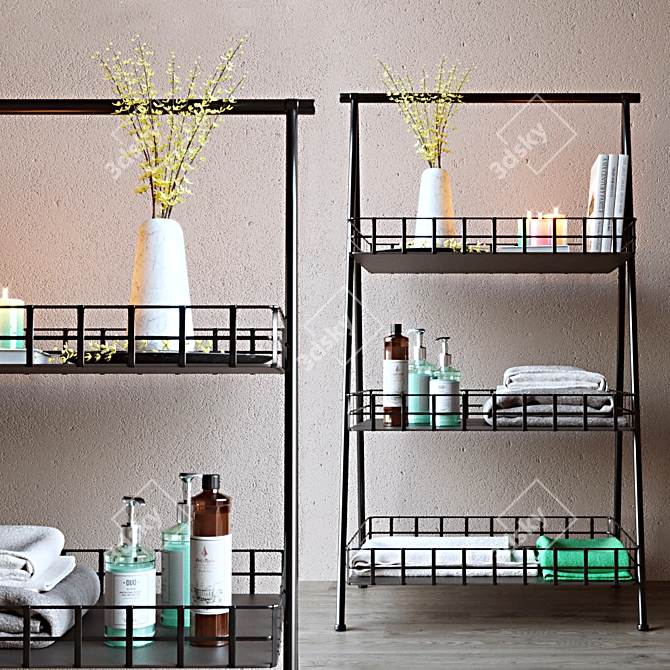 Bathroom Bliss Decor Set 3D model image 1