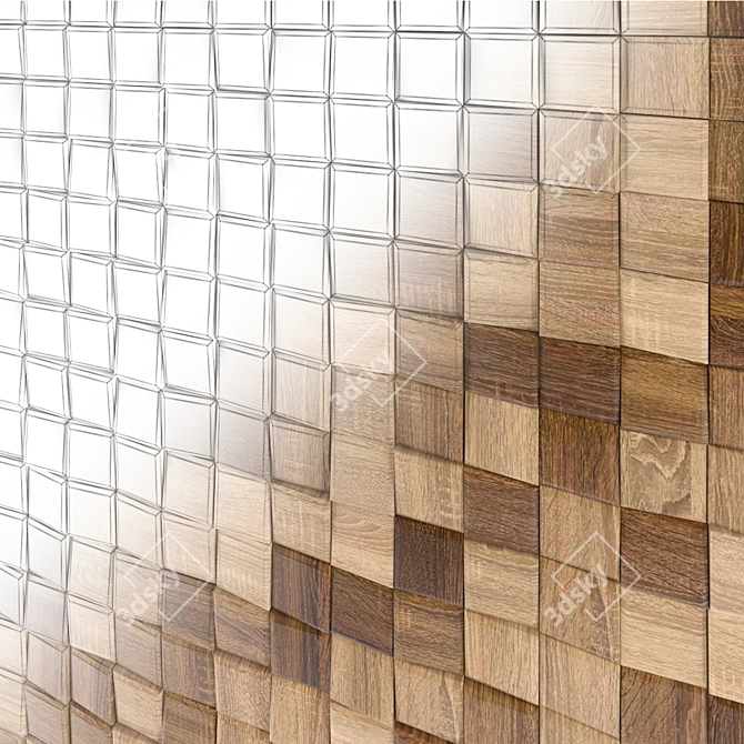 Wooden Decorative Panel 3D model image 2