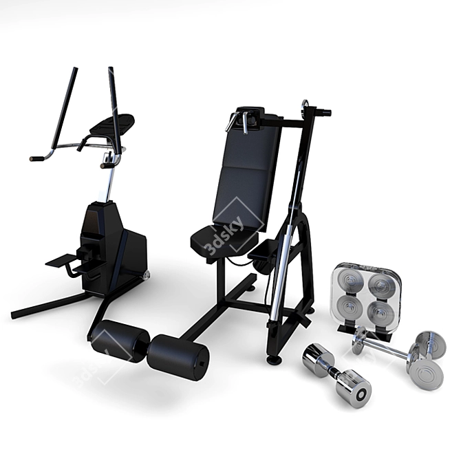 Total Body Fitness Machine 3D model image 1