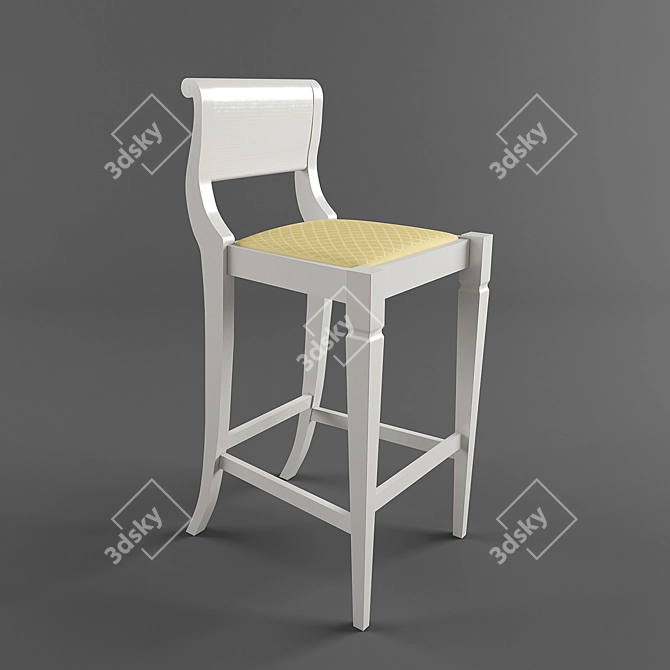 Modern Bar Stool: 3D Model & Vray Render 3D model image 1