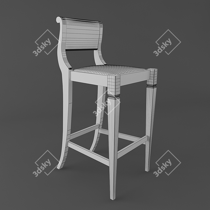 Modern Bar Stool: 3D Model & Vray Render 3D model image 2