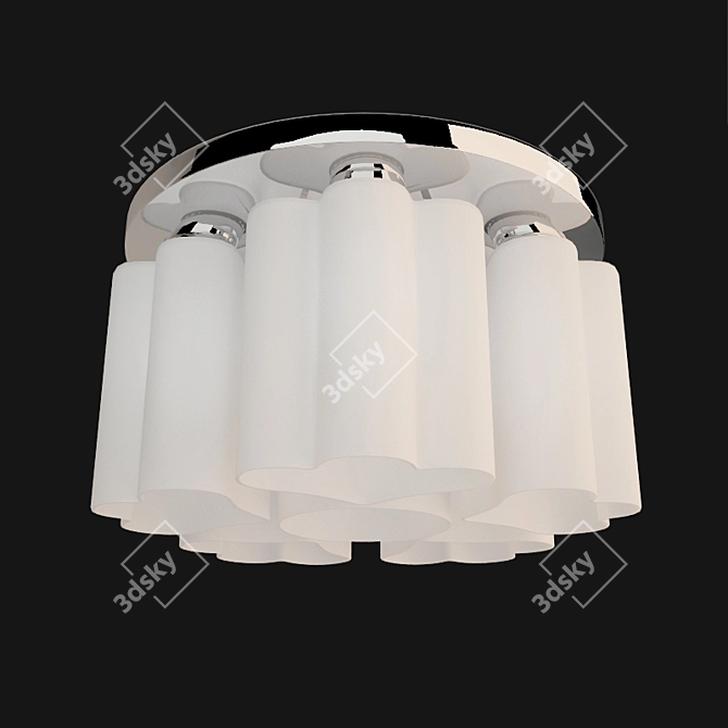 Modern Chrome Metal Pendant Light 3D model image 1