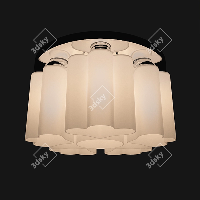 Modern Chrome Metal Pendant Light 3D model image 2