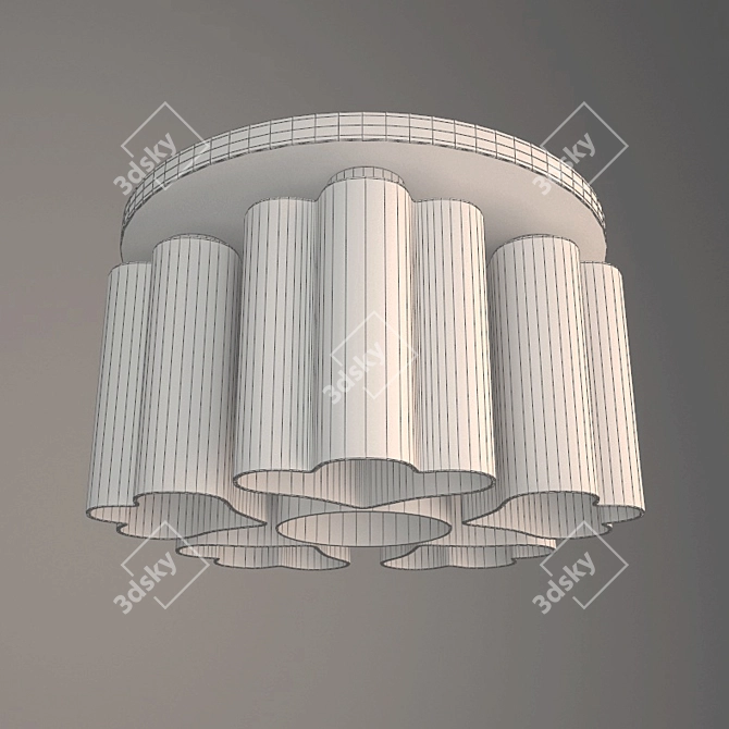 Modern Chrome Metal Pendant Light 3D model image 3