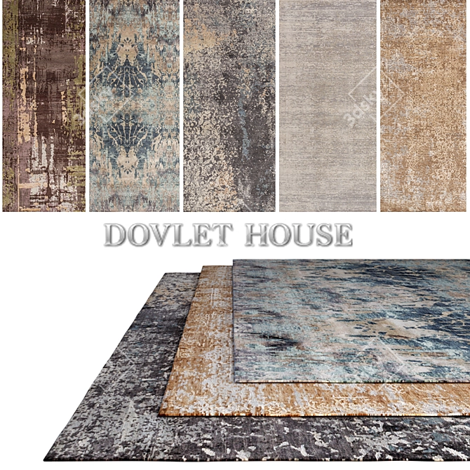 Luxurious Carpets Collection by DOVLET HOUSE (164) 3D model image 1