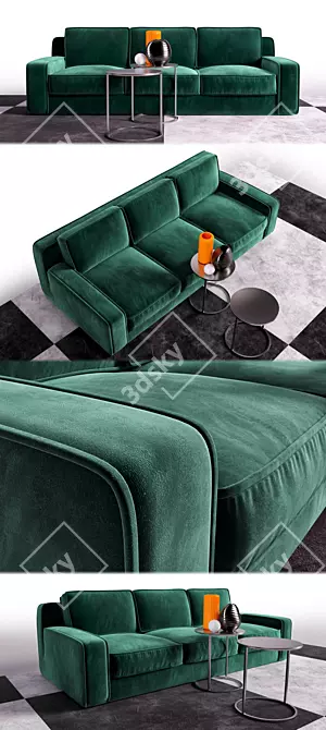 Elegant Meridiani Hector Sofa 3D model image 2