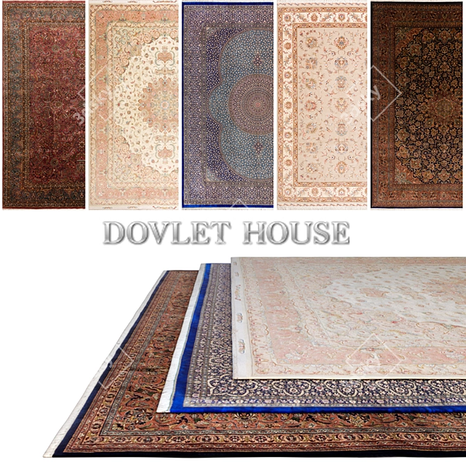 DOVLET HOUSE Carpets - 5 Pieces (Part 165) 3D model image 1