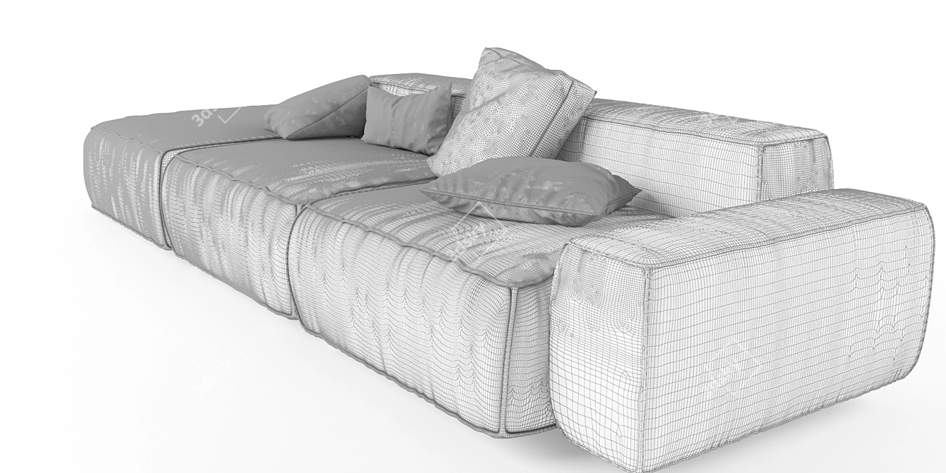 Title: Versatile Modular Peanut B Sofa 3D model image 2