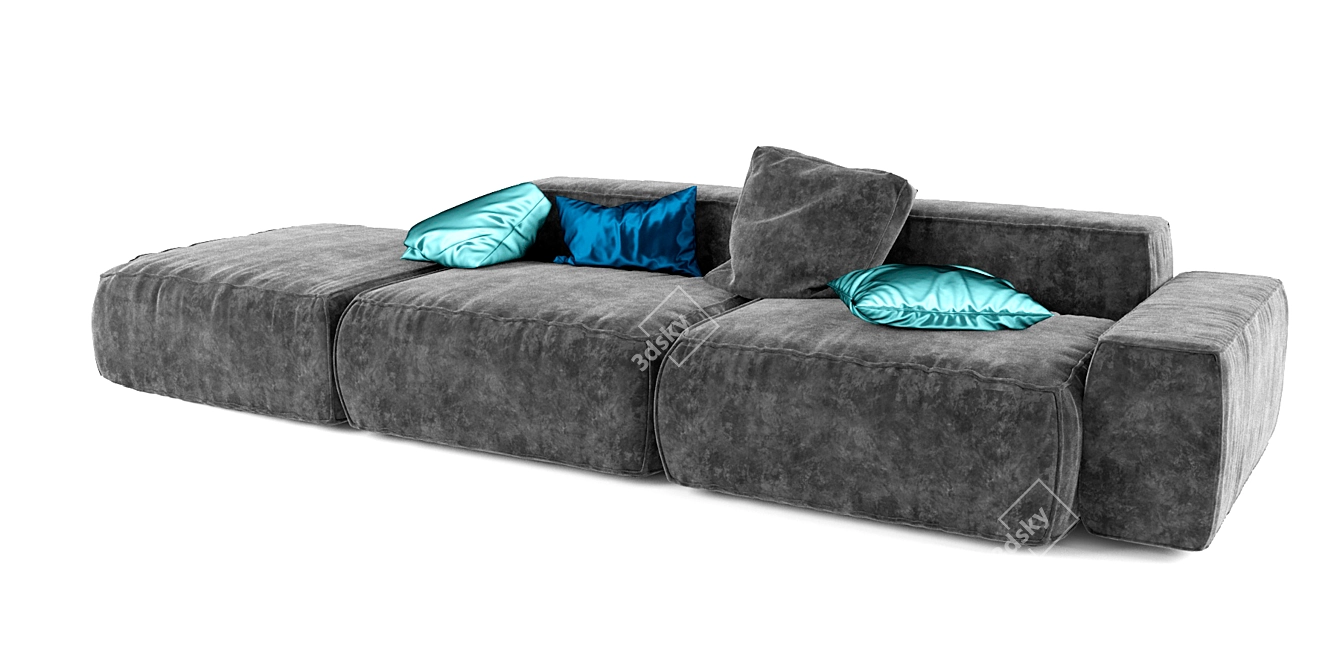 Title: Versatile Modular Peanut B Sofa 3D model image 3