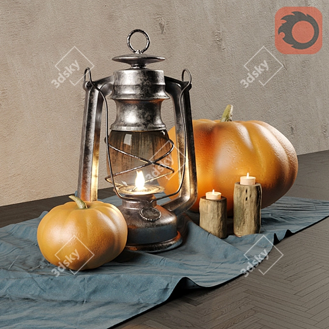 Spooky Halloween Decor Set 3D model image 1