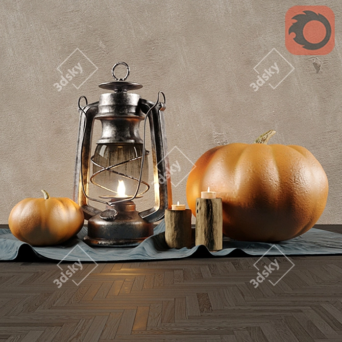 Spooky Halloween Decor Set 3D model image 2