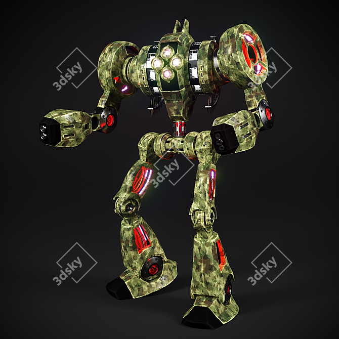 M34 Battle Robot | Animated, Durable 3D model image 1