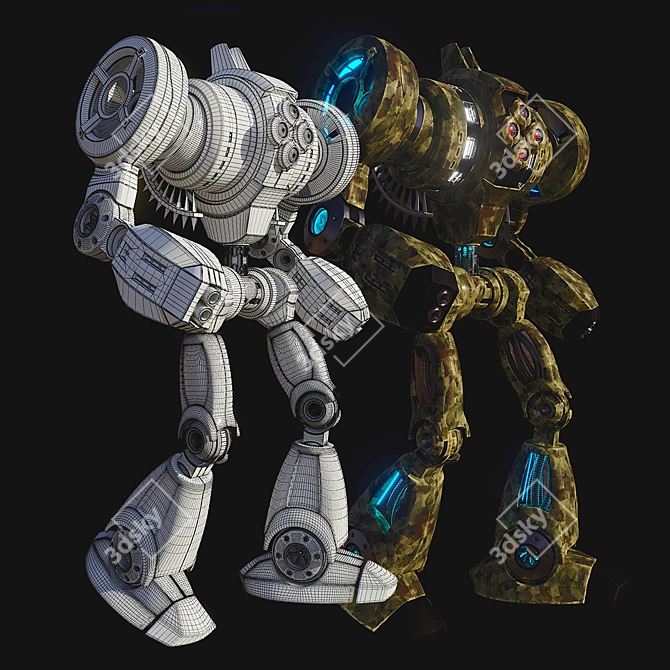 M34 Battle Robot | Animated, Durable 3D model image 2