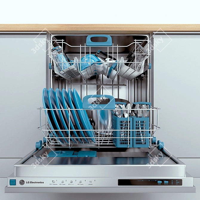 Efficient Dishwasher: Ultimate 60 System 3D model image 1