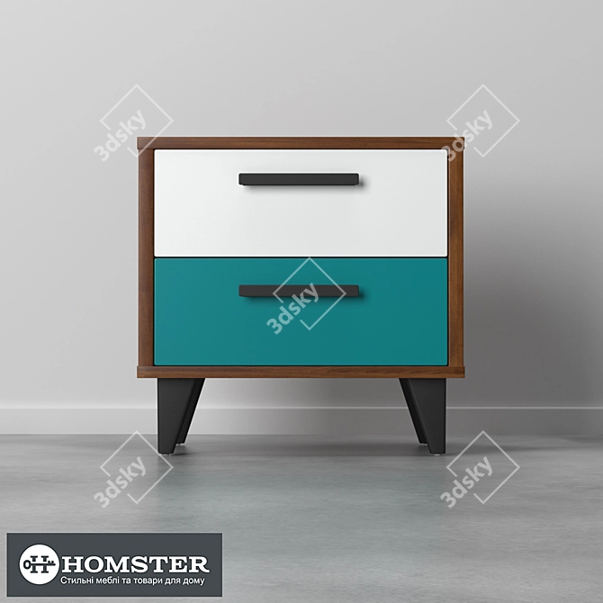 Brandon Bedside Table: Stylish and Functional 3D model image 1