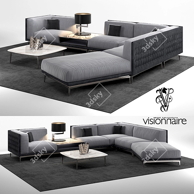 Luxury Legend L Sofa Set 3D model image 2