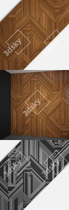 Abstract Wood Panel | 3D Max & Obj Formats 3D model image 2