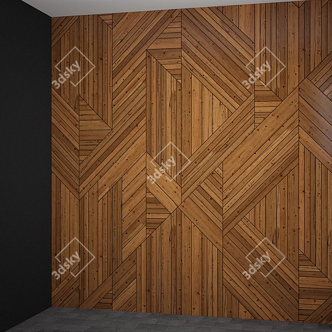 Abstract Wood Panel | 3D Max & Obj Formats 3D model image 5