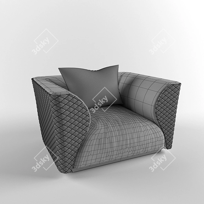 Luxury Bentley Winston Armchair 3D model image 3