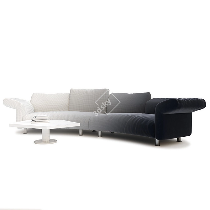 Edra Essential Sofa - Luxury Comfort in Every Detail 3D model image 2