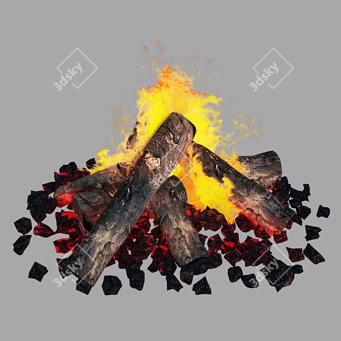 Blazing Flames: Bonfire FX 3D model image 1