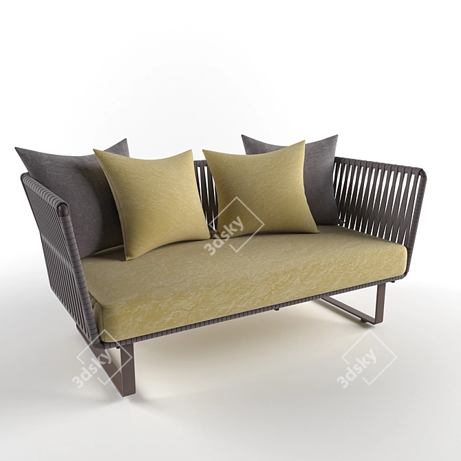 Title: Rodolfo Dordoni 2-Seater Sofa 3D model image 1