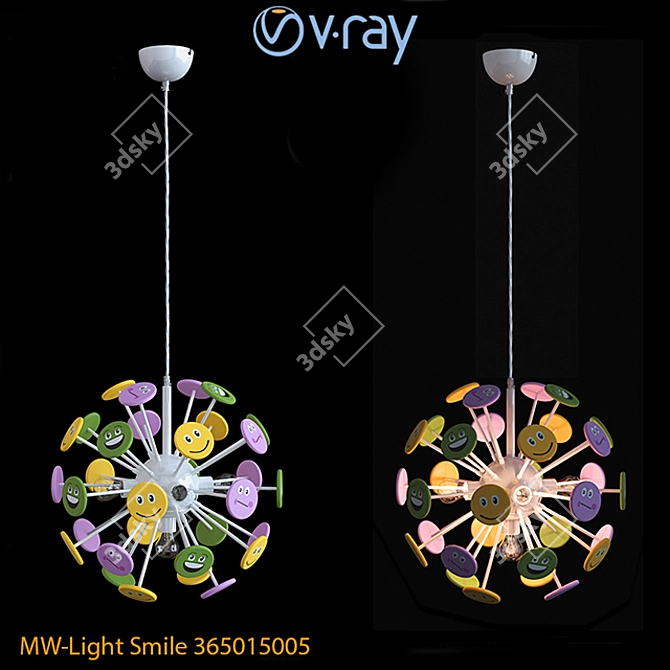 Maxa Chandelier: Versatile Lighting Options 3D model image 1