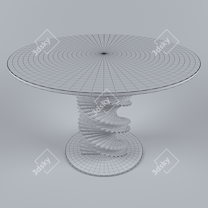 Sleek Tempered Glass Table 3D model image 3