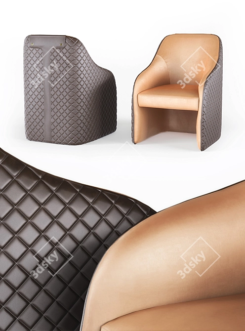 Daytona Home Bacco Chair: Stylish and Comfortable 3D model image 2