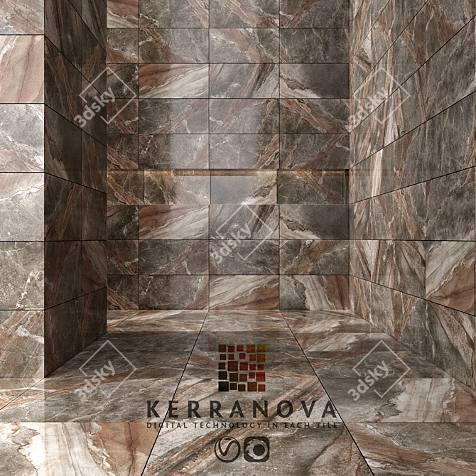 Kerranova Brown Porcelain Tiles 3D model image 1