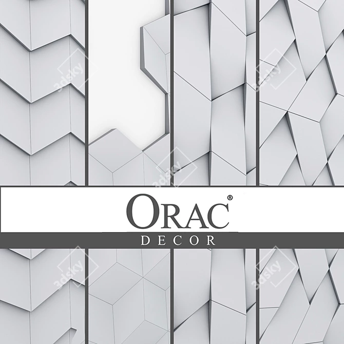 Elegant 3D Wall Panels by Orac Decor 3D model image 2