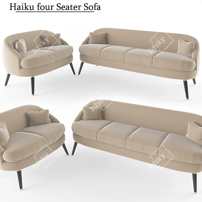 Zen Harmony Four Seater Sofa 3D model image 2